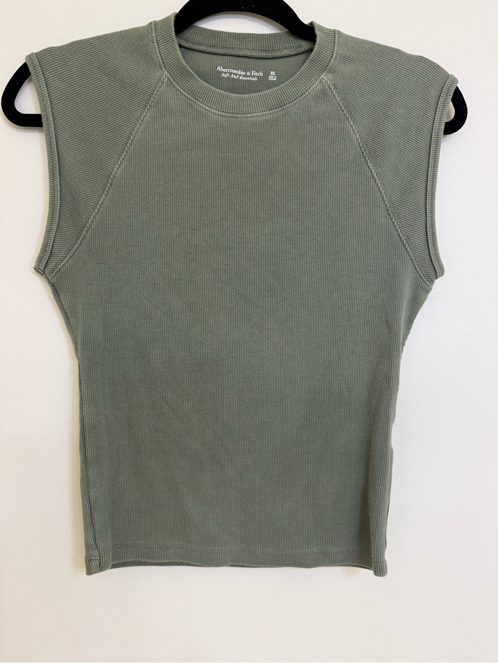 Abercrombie & Fitch Olive Ribbed Sleeveless Top Size XSmall